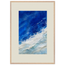 Cobalt Foam: abstract, cobalt and sea foam. Framed fine art print, alternate frame and size.