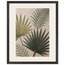 Carved Fronds: impasto, leaves and sand tones. Framed fine art print, alternate frame and size.