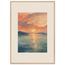 Setouchi Peach Dawn, riviera and japandi. Archival framed fine art print shown framed.