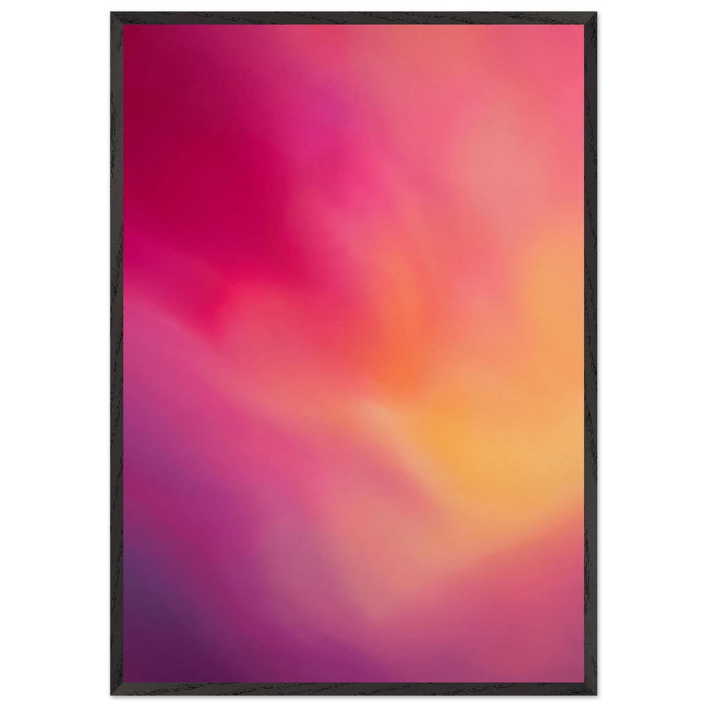 Magenta Plume: gradient, magenta and movement. Museum-quality framed fine art print.