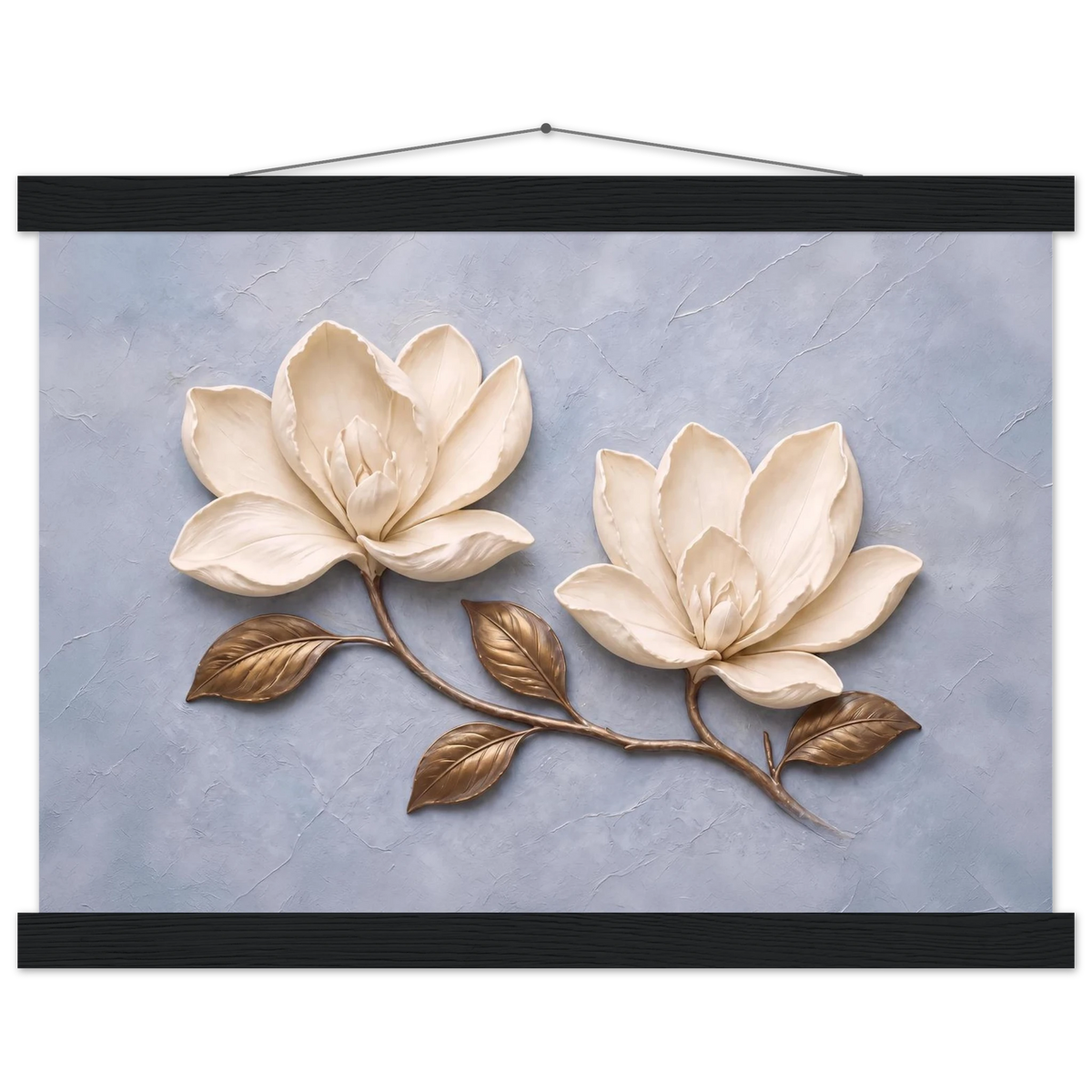 Bronze Magnolia: flowers and botanical. Fine art poster by The Light Stays.