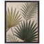 Carved Fronds, impasto, leaves and sand tones. Archival framed fine art print shown framed.
