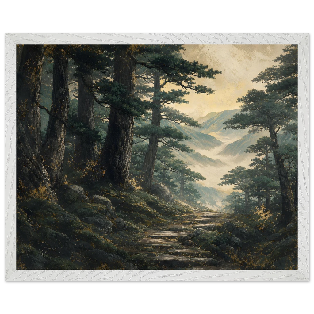 Cypress Passage: japanese art and japandi. Framed fine art print by The Light Stays.