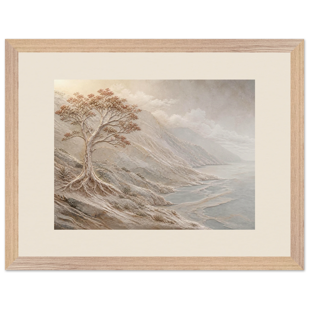 Coral Headland, sea and coastal landscape. Archival framed fine art print shown framed.