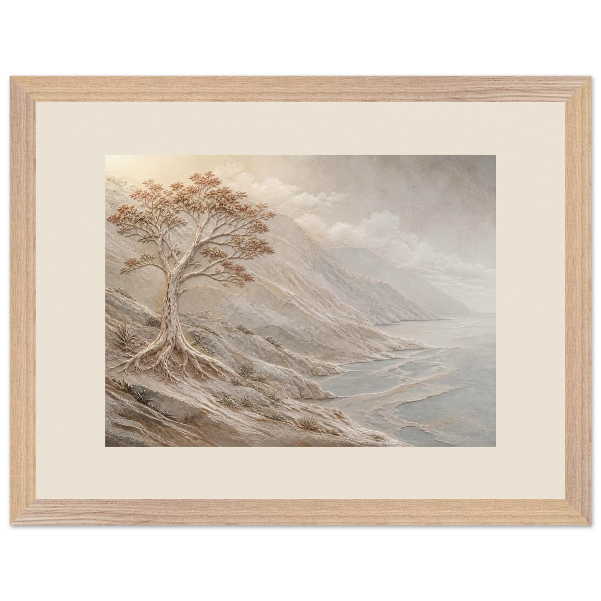 Coral Headland, sea and coastal landscape. Archival framed fine art print shown framed.
