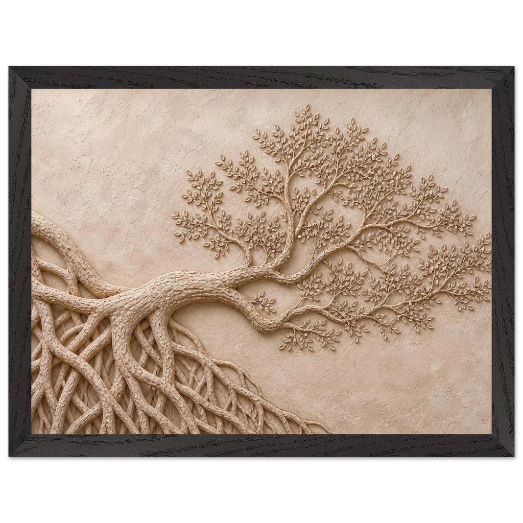 Root Lattice: petra and herbarium. Museum-quality framed fine art print.