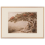 Under the Blossoms: impasto, figure and blossoming canopy. Framed fine art print, alternate frame and size.