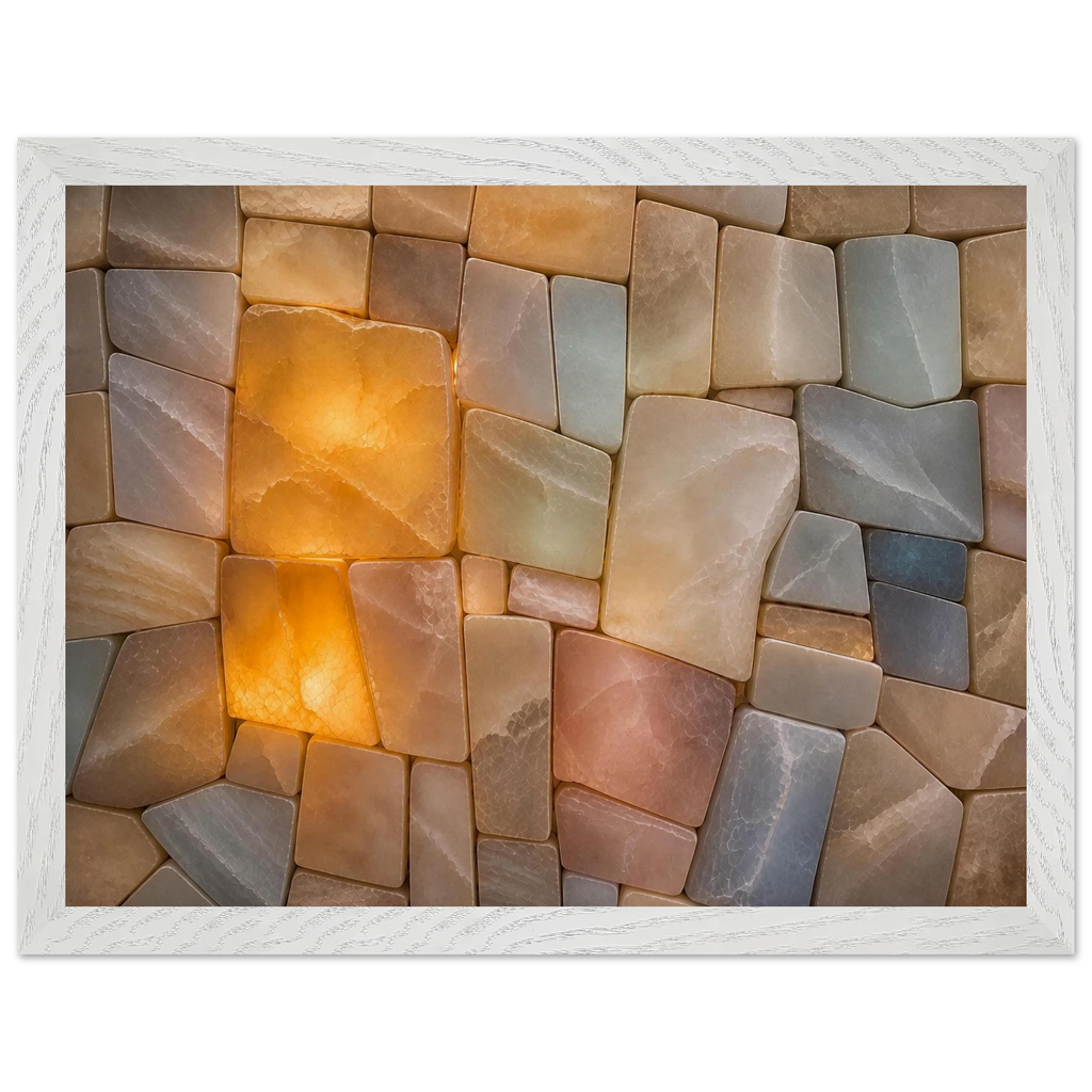 Stonelight, lumen and aura. Archival framed fine art print shown framed.