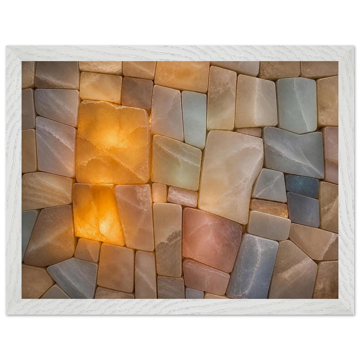 Stonelight, lumen and aura. Archival framed fine art print shown framed.