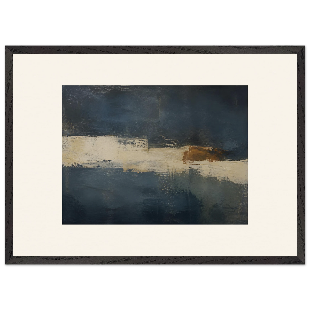 Ivory Crossing: abstract, ivory and serene lines. Framed fine art print by The Light Stays.