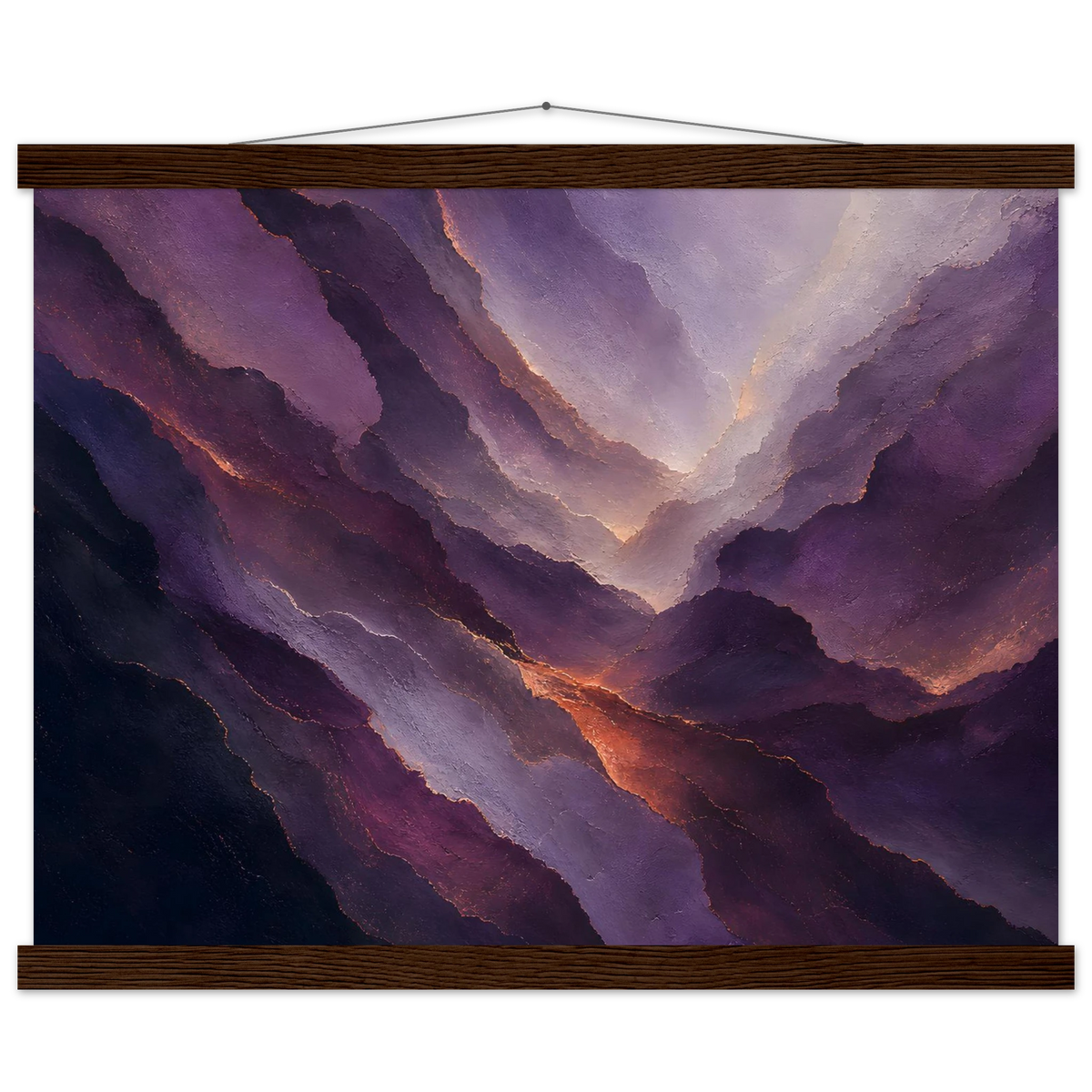 Violet Infinity: moon and night. Museum-quality fine art poster.