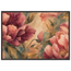 Crimson Peonies, flowers and botanical. Archival framed fine art print shown framed.