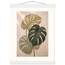 Stone Monstera: botanical and nature. Fine art poster, alternate frame and size.