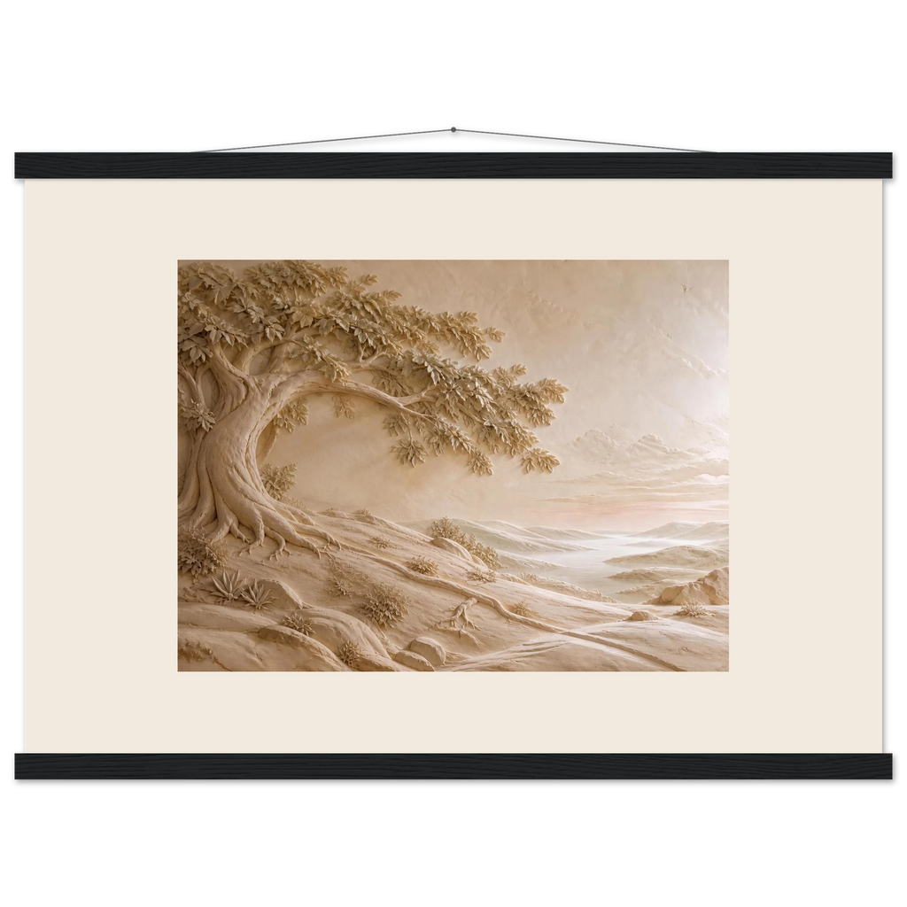 Sandstone Dawn: lumen and siena. Fine art poster by The Light Stays.