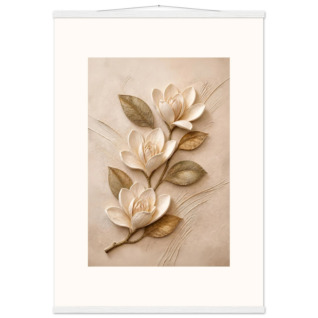 Magnolia Ascent: flowers and botanical. Fine art poster by The Light Stays.