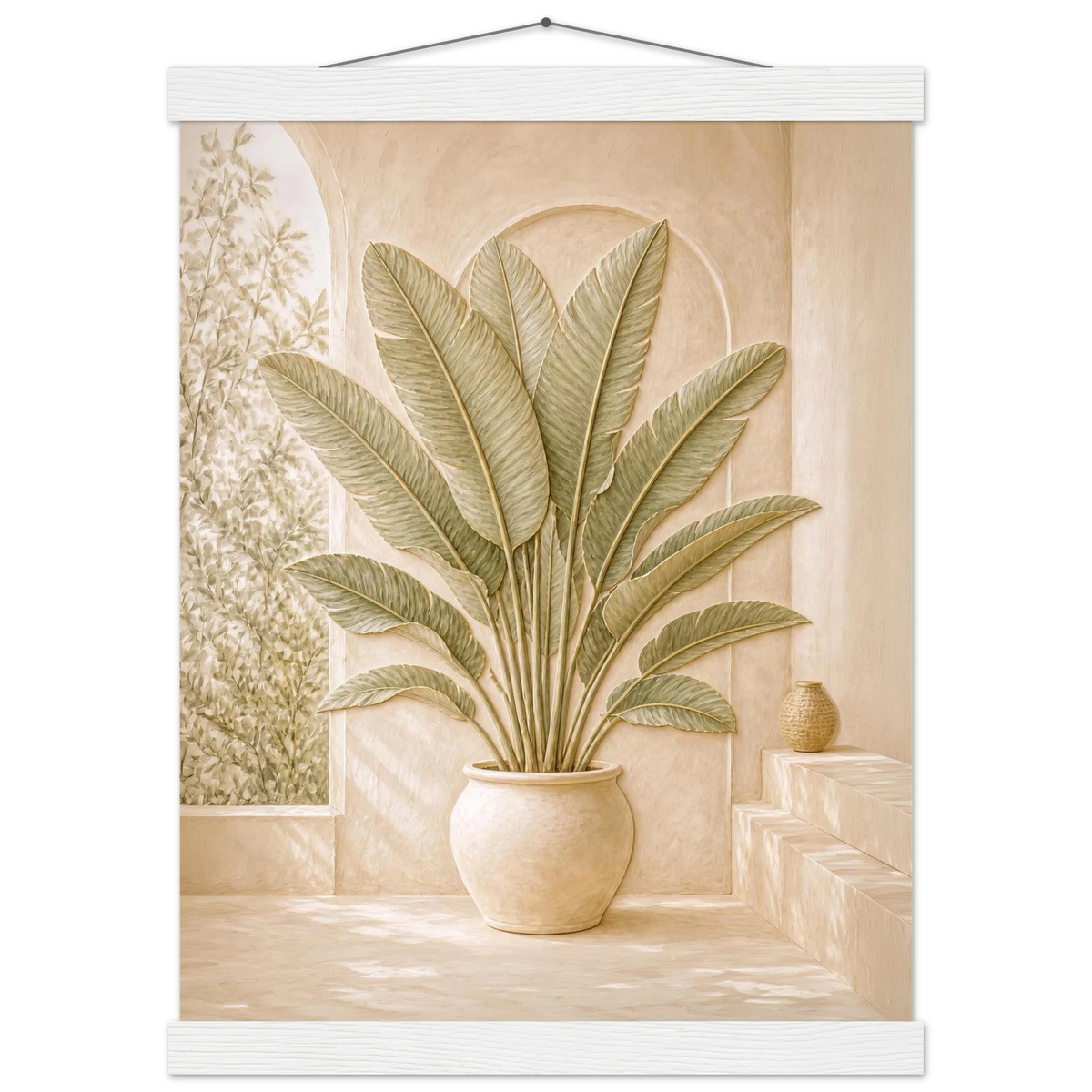 Courtyard Noon: landscape and sun. Fine art poster by The Light Stays.