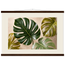 Four Greens: leaves, vivid green and impasto. Fine art poster, alternate frame and size.
