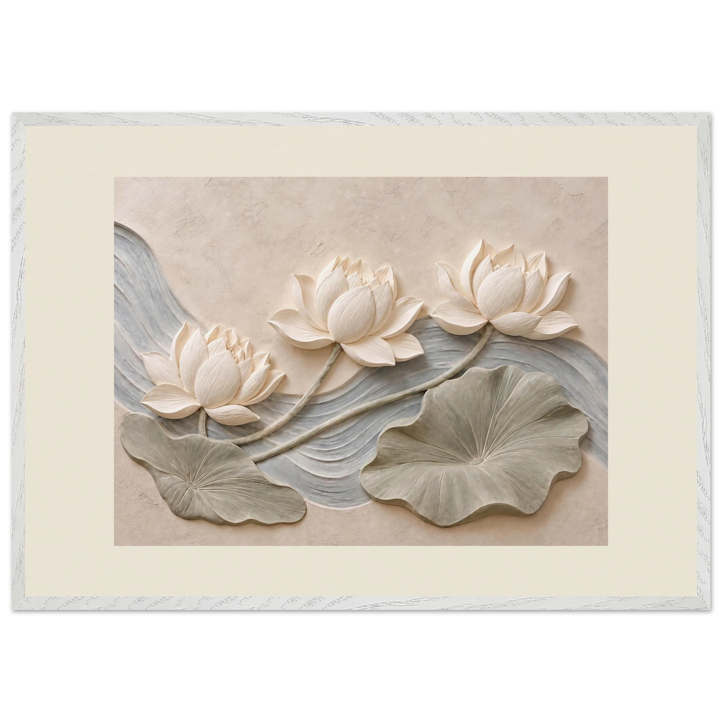 Lotus Current: flowers and botanical. Framed fine art print by The Light Stays.