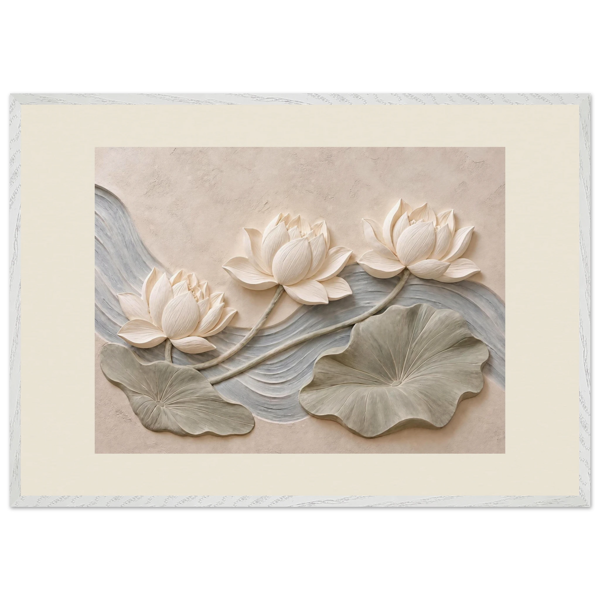 Lotus Current: flowers and botanical. Framed fine art print by The Light Stays.