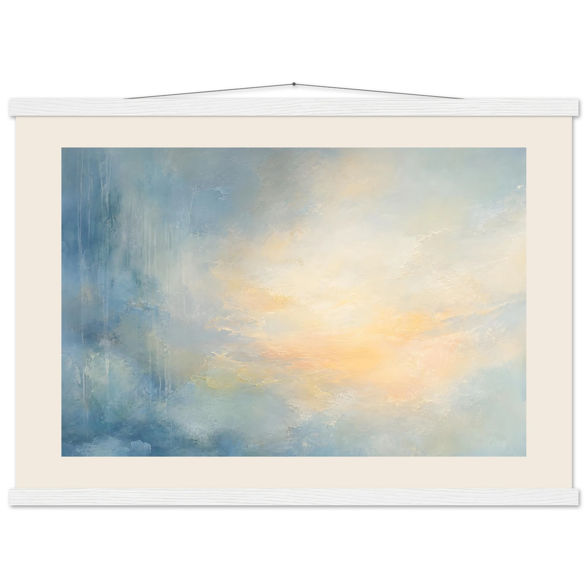 Dawn after Rain: sunrise, coastline and washed light. Museum-quality fine art poster.