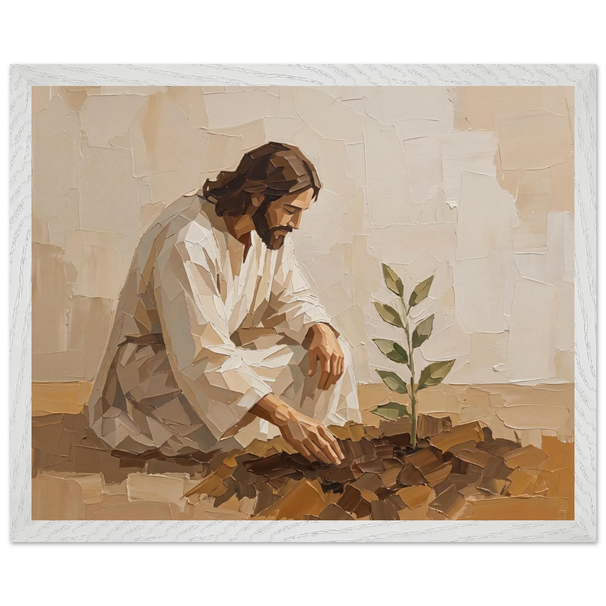 First Seeds: jesus, faith and botanical. Framed fine art print by The Light Stays.