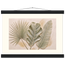 Three Leaves: botanical and nature. Museum-quality fine art poster.