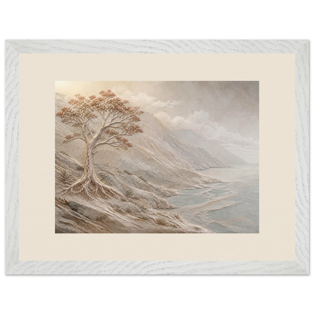 Coral Headland: sea and coastal landscape. Framed fine art print, alternate frame and size.