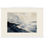 Tidal Ink, sea and coastal landscape. Archival fine art poster shown framed.