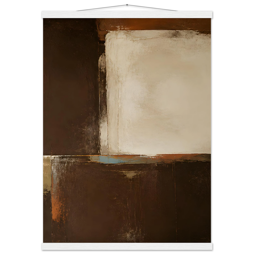 Terracotta Diptych, Panel II of II: two panels, terracotta and cream. Fine art poster by The Light Stays.