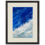 Cobalt Foam: abstract, cobalt and sea foam. Framed fine art print.