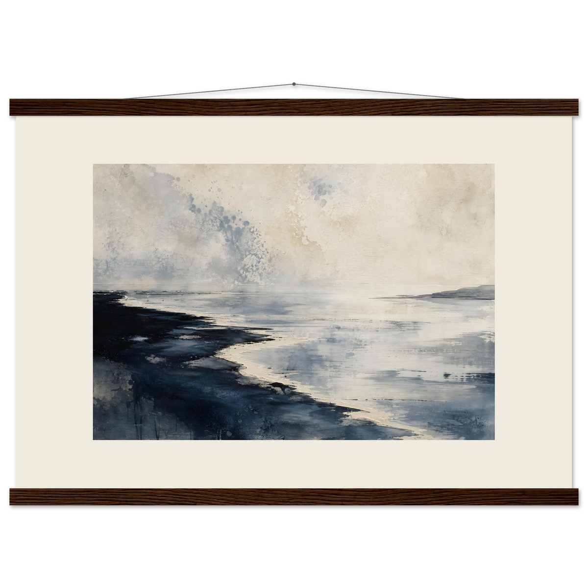 Tidal Ink: sea and coastal landscape. Museum-quality fine art poster.
