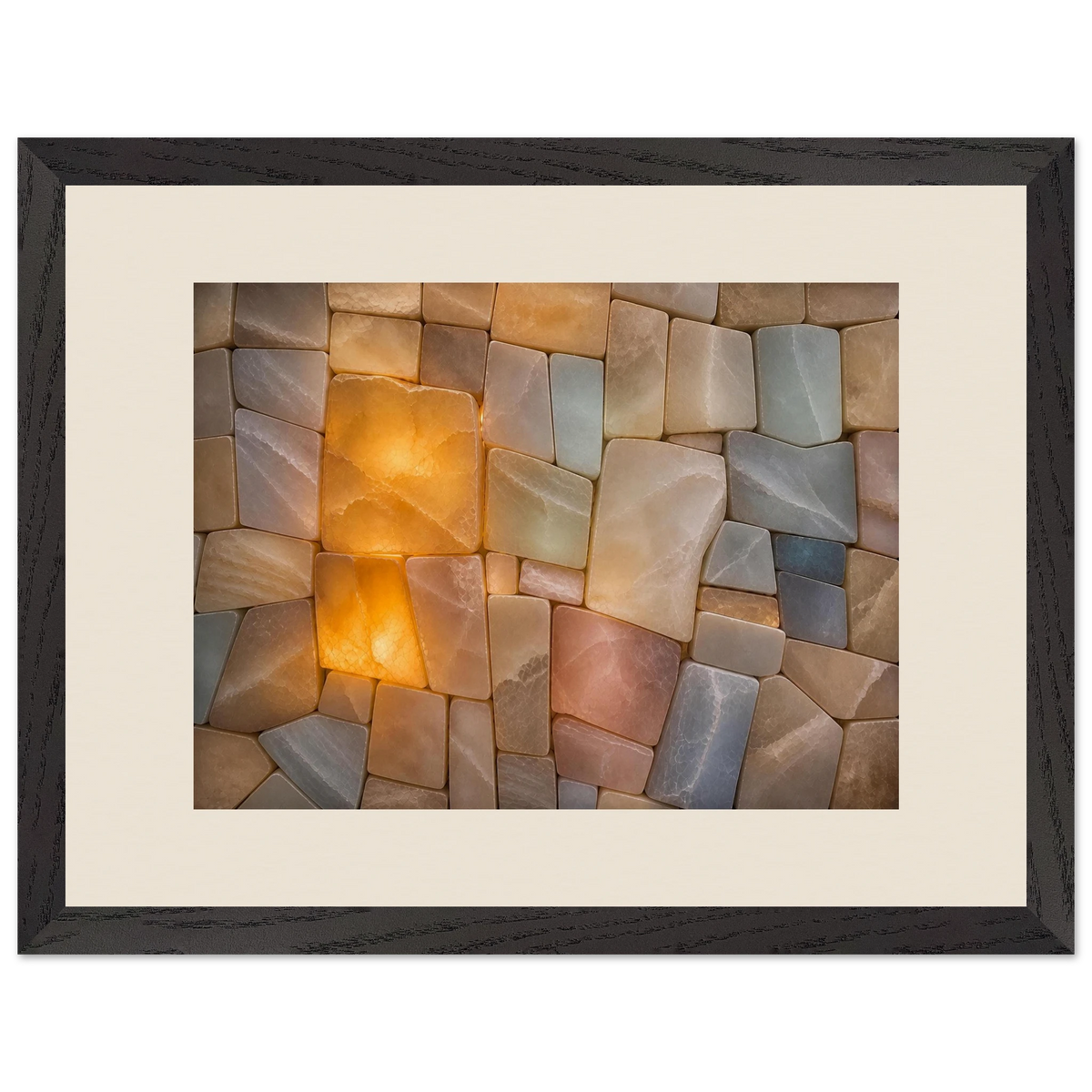 Stonelight: lumen and aura. Museum-quality framed fine art print.