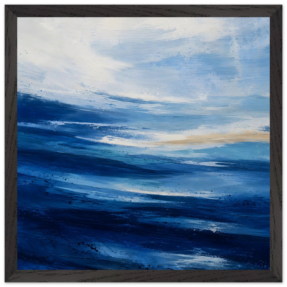Atlantic Blue: coastline, ocean and texture. Framed fine art print by The Light Stays.