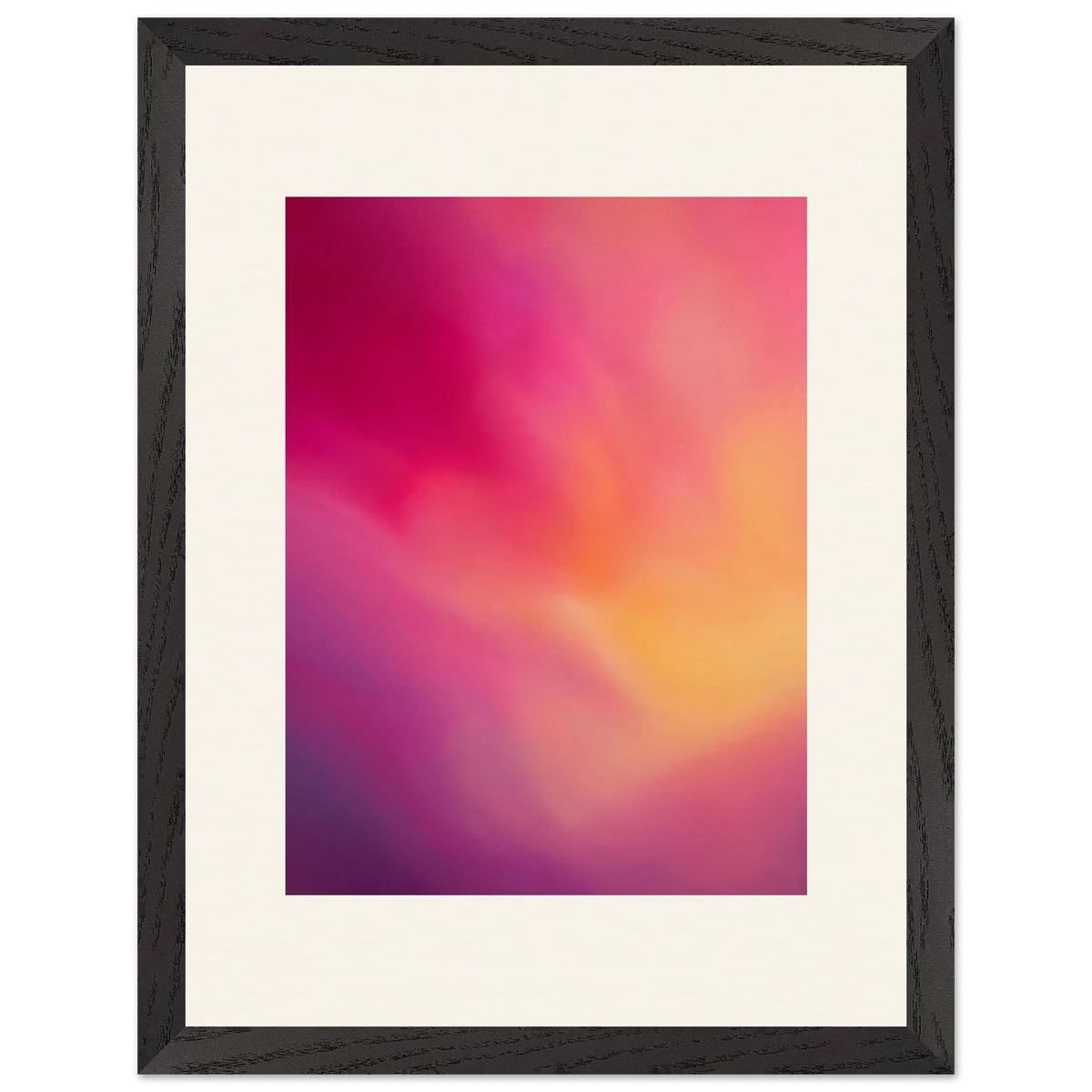 Magenta Plume: gradient, magenta and movement. Framed fine art print.