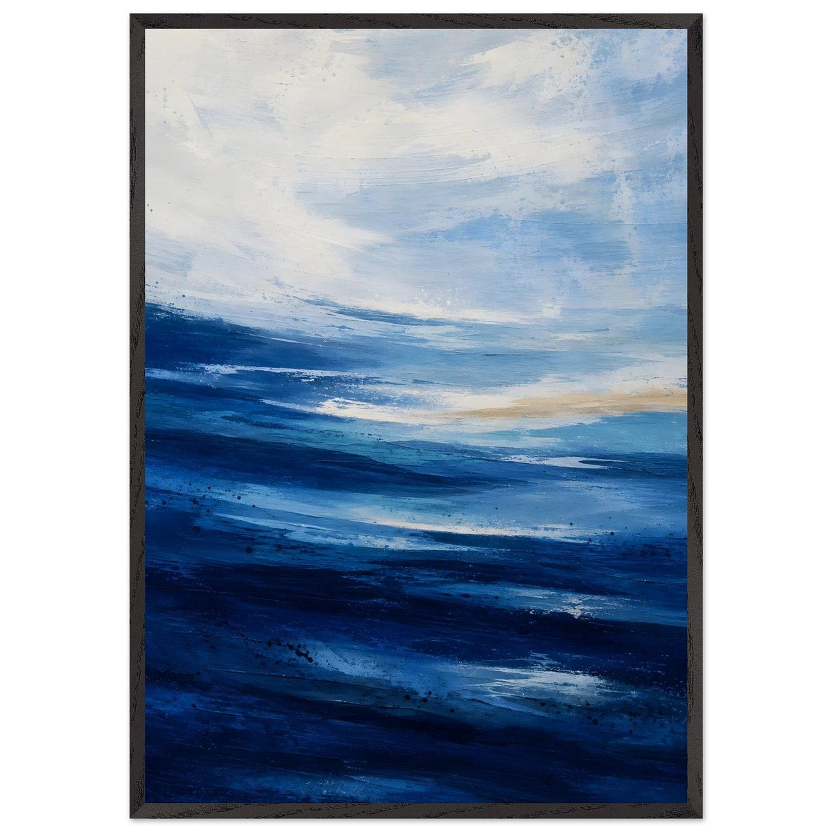 Atlantic Blue: coastline, ocean and texture. Framed fine art print by The Light Stays.
