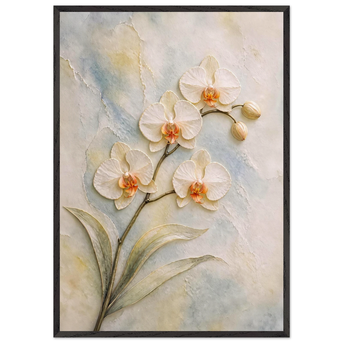 Porcelain Orchid: flowers and botanical. Framed fine art print by The Light Stays.