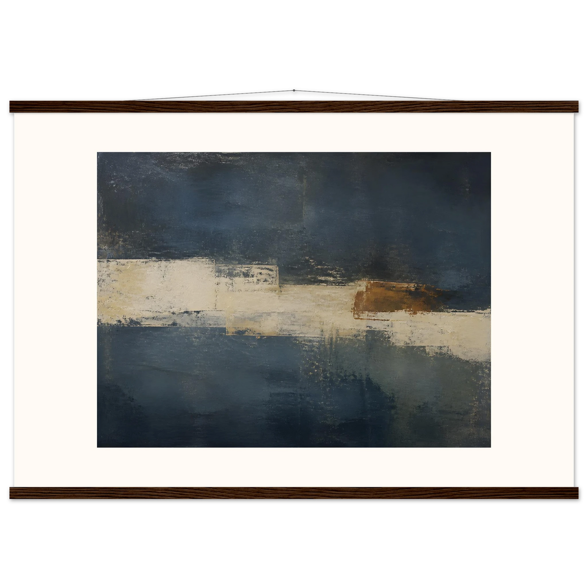 Ivory Crossing: abstract, ivory and serene lines. Fine art poster by The Light Stays.