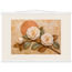 Camellia Eclipse, flowers and botanical. Archival fine art poster shown framed.