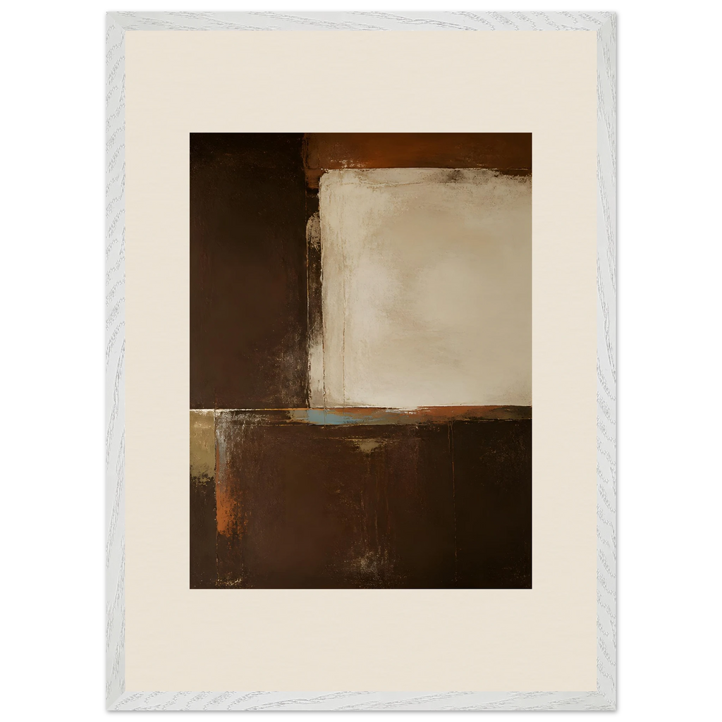 Terracotta Diptych, Panel II of II: two panels, terracotta and cream. Framed fine art print, alternate frame and size.