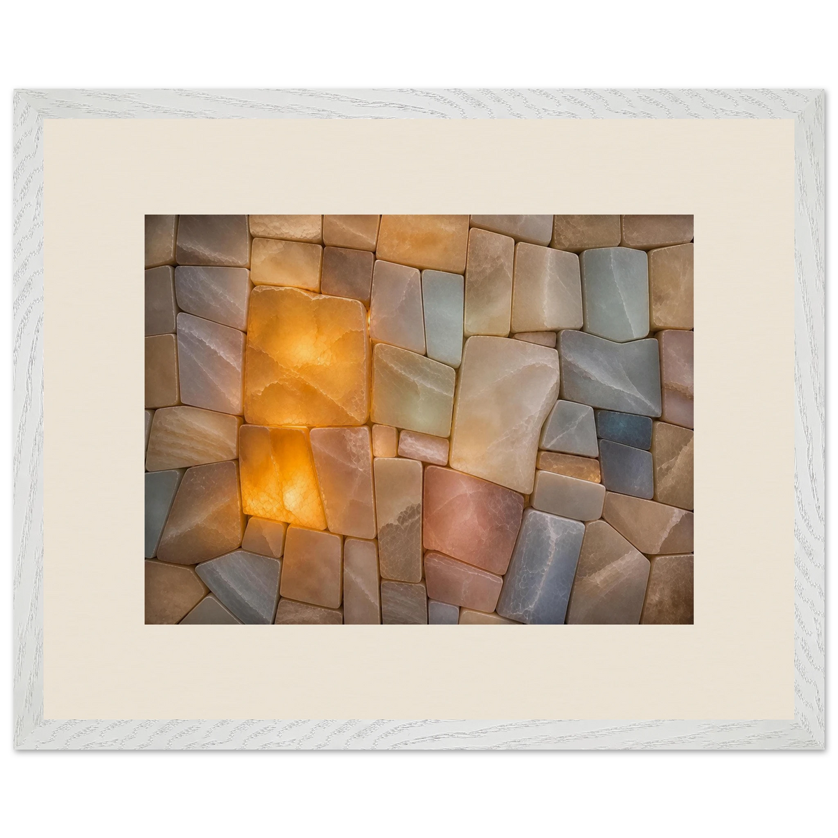 Stonelight: lumen and aura. Museum-quality framed fine art print.