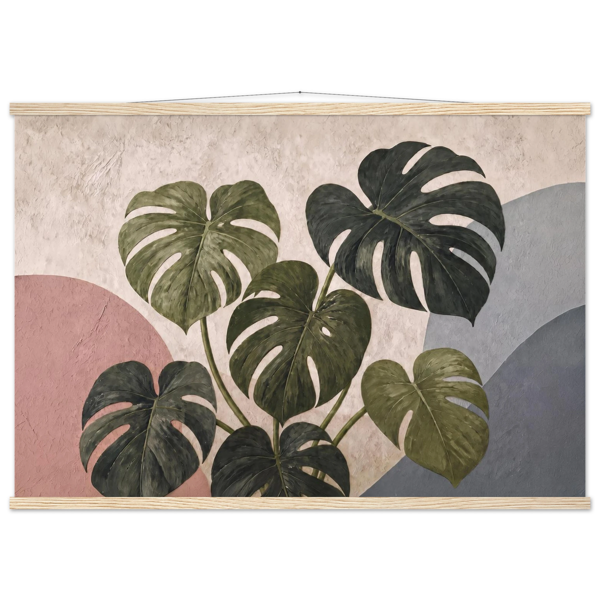 Monstera Sun: botanical and nature. Fine art poster, alternate frame and size.