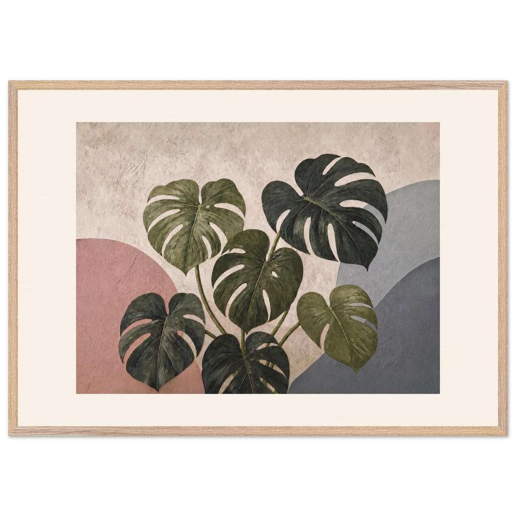 Monstera Sun: botanical and nature. Museum-quality framed fine art print.