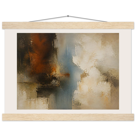 Confluência Bronze, quadro abstrato emoldurado da The Light Stays.