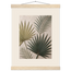 Carved Fronds: impasto, leaves and sand tones. Fine art poster.