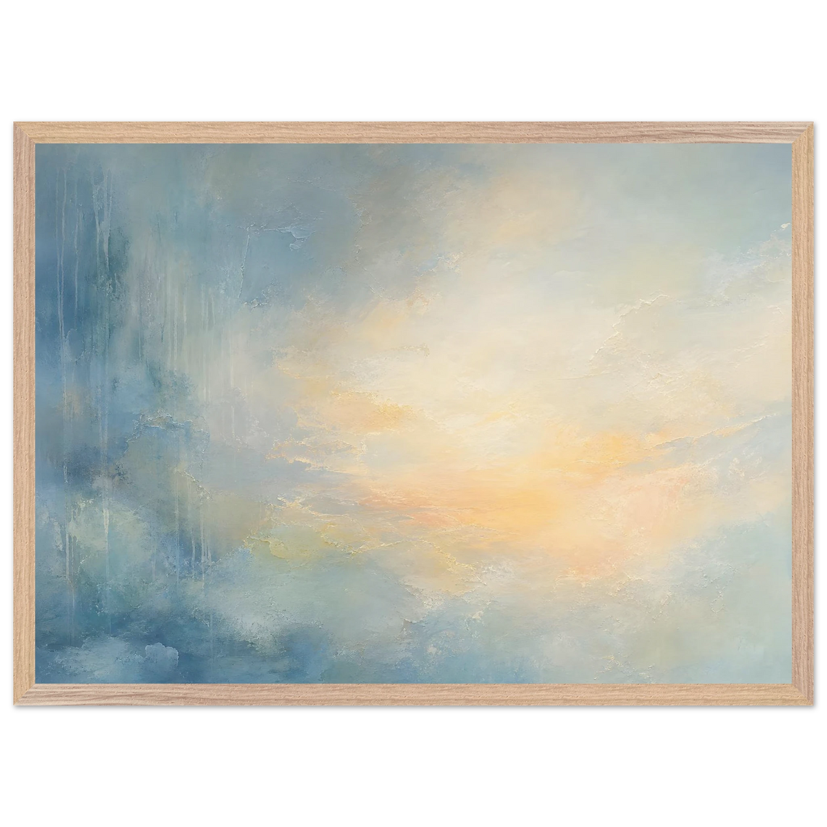 Dawn after Rain: sunrise, coastline and washed light. Framed fine art print by The Light Stays.