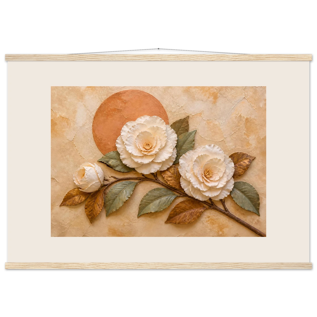 Camellia Eclipse: flowers and botanical. Fine art poster by The Light Stays.