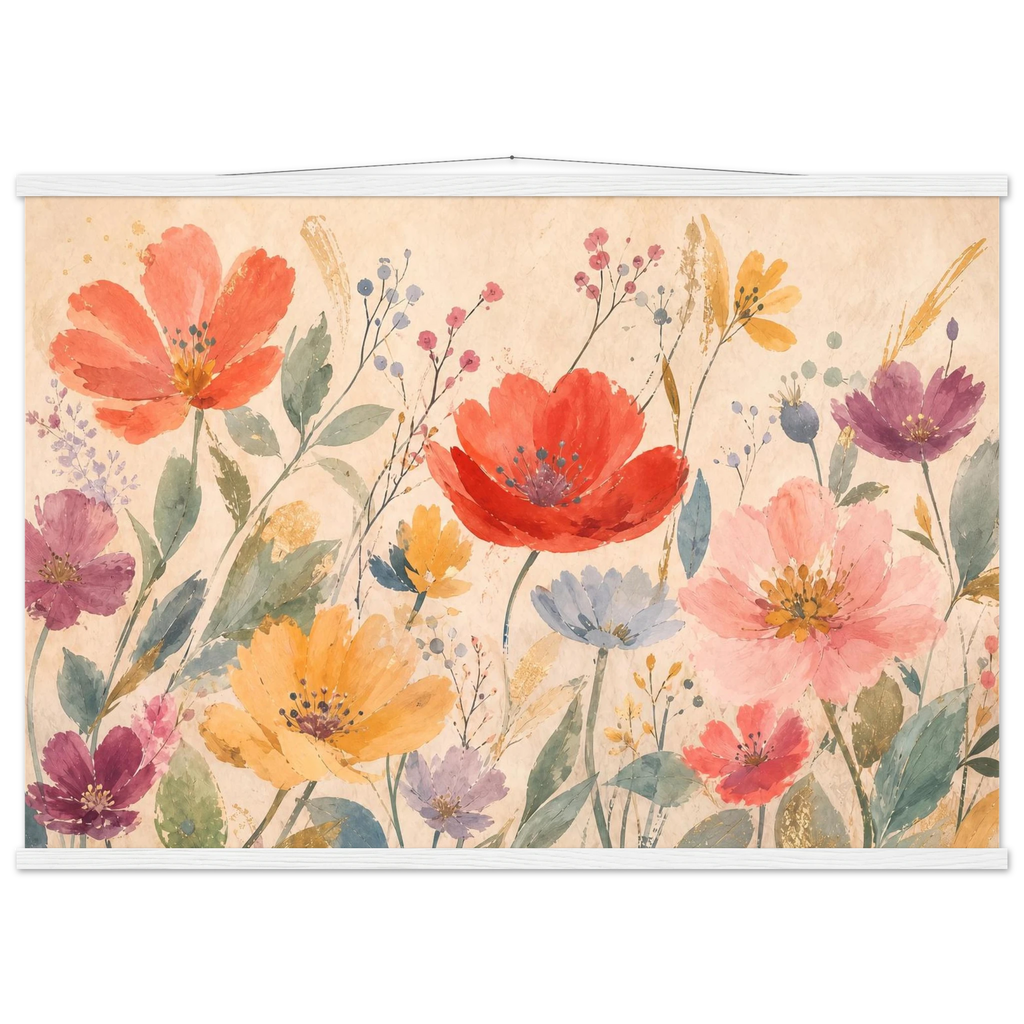 Floral Rhythm: flowers and botanical. Fine art poster by The Light Stays.