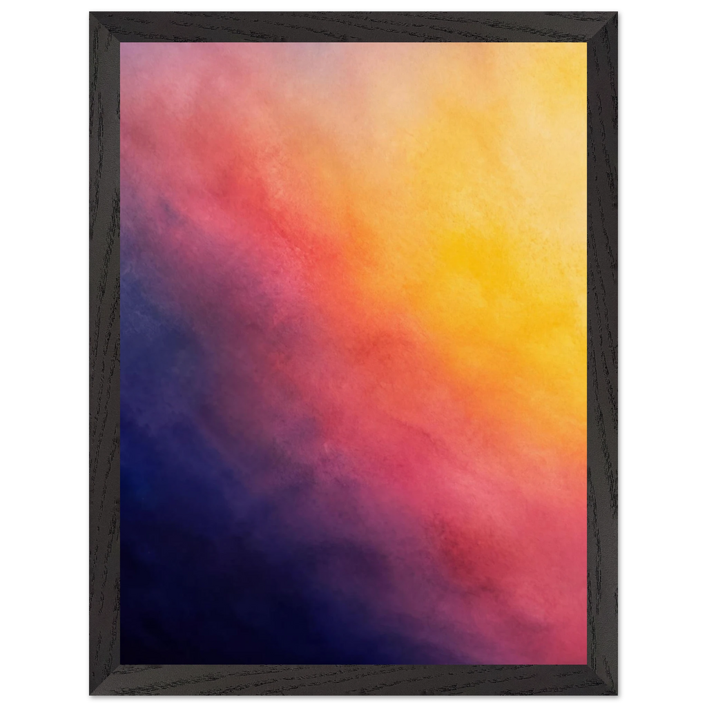 Turquoise and Gold: gradient, night and morning. Museum-quality framed fine art print.