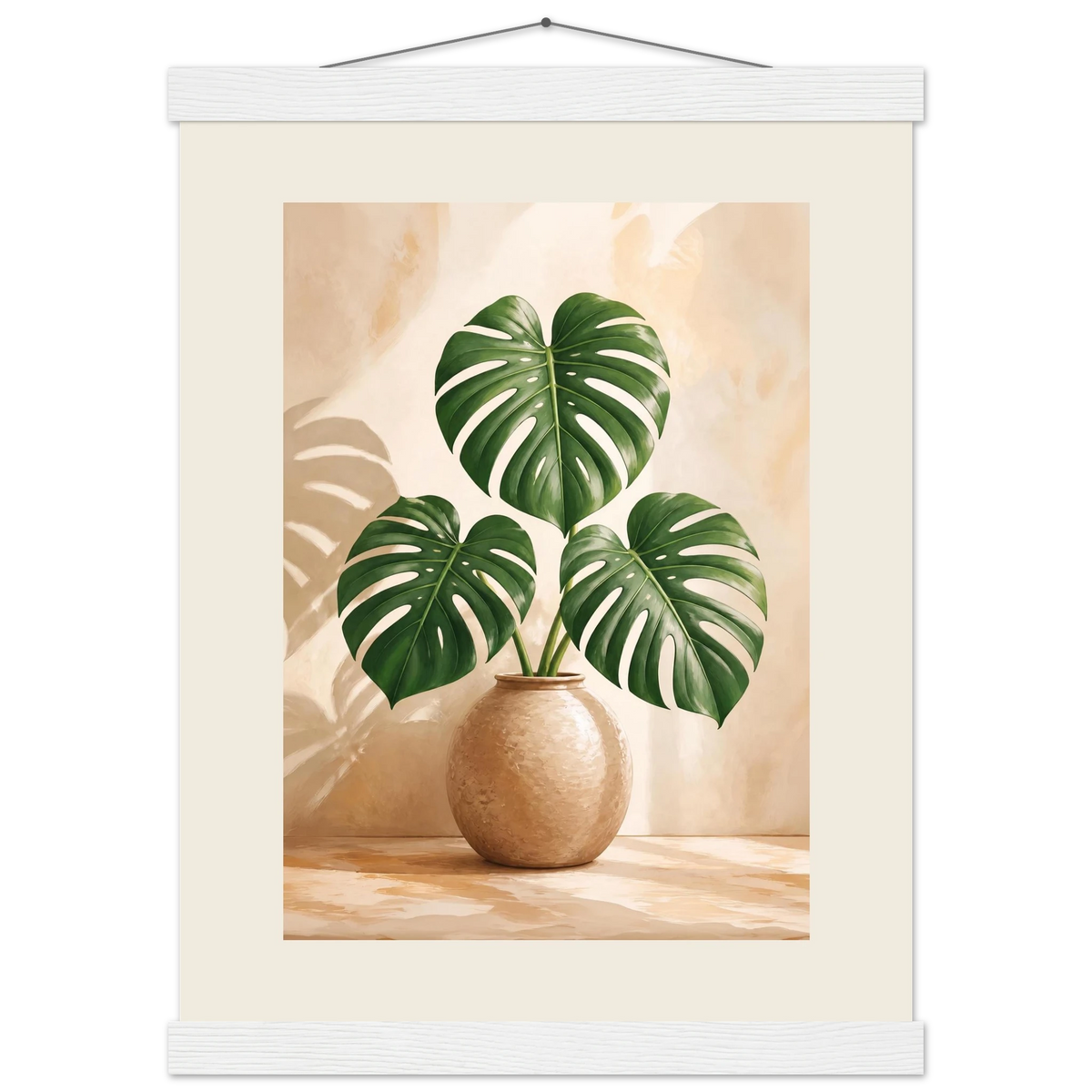 Vessel and Shadow, mediterranean and earth tones. Archival fine art poster shown framed.