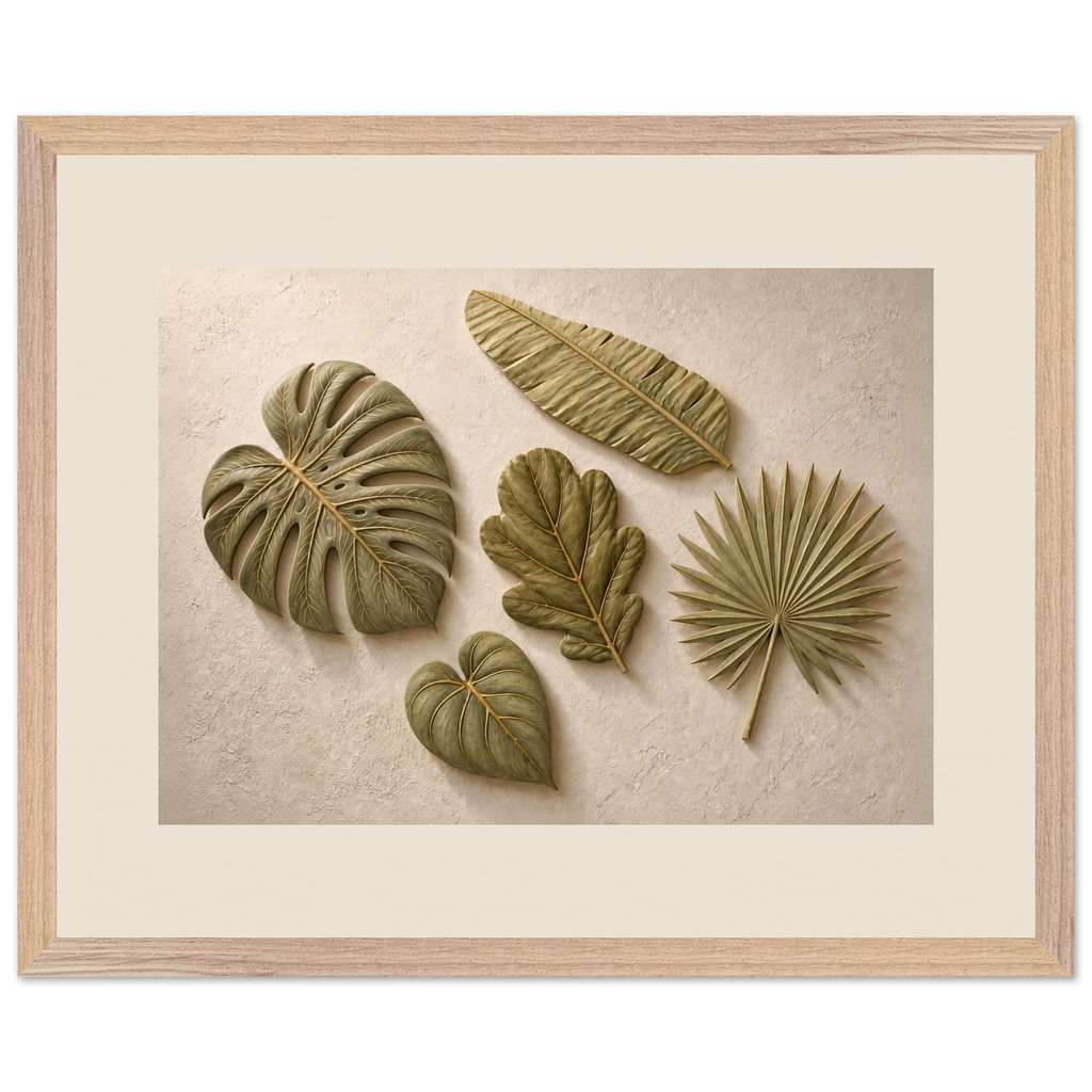 Green Constellation, botanical, green and loose rhythm. Archival framed fine art print shown framed.